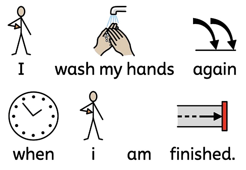 I wash my hands again when I am finished.